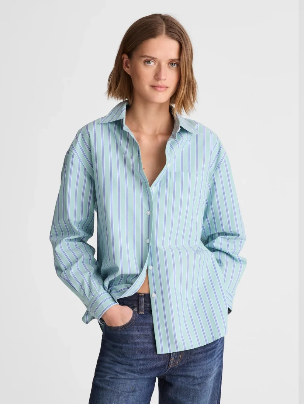 Madewell The Easy Shirt NY392 Size M NWT 100% Cotton - Picture 1 of 8